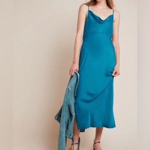 NWT Anthropologie Elyse Bias Slip Midi Dress